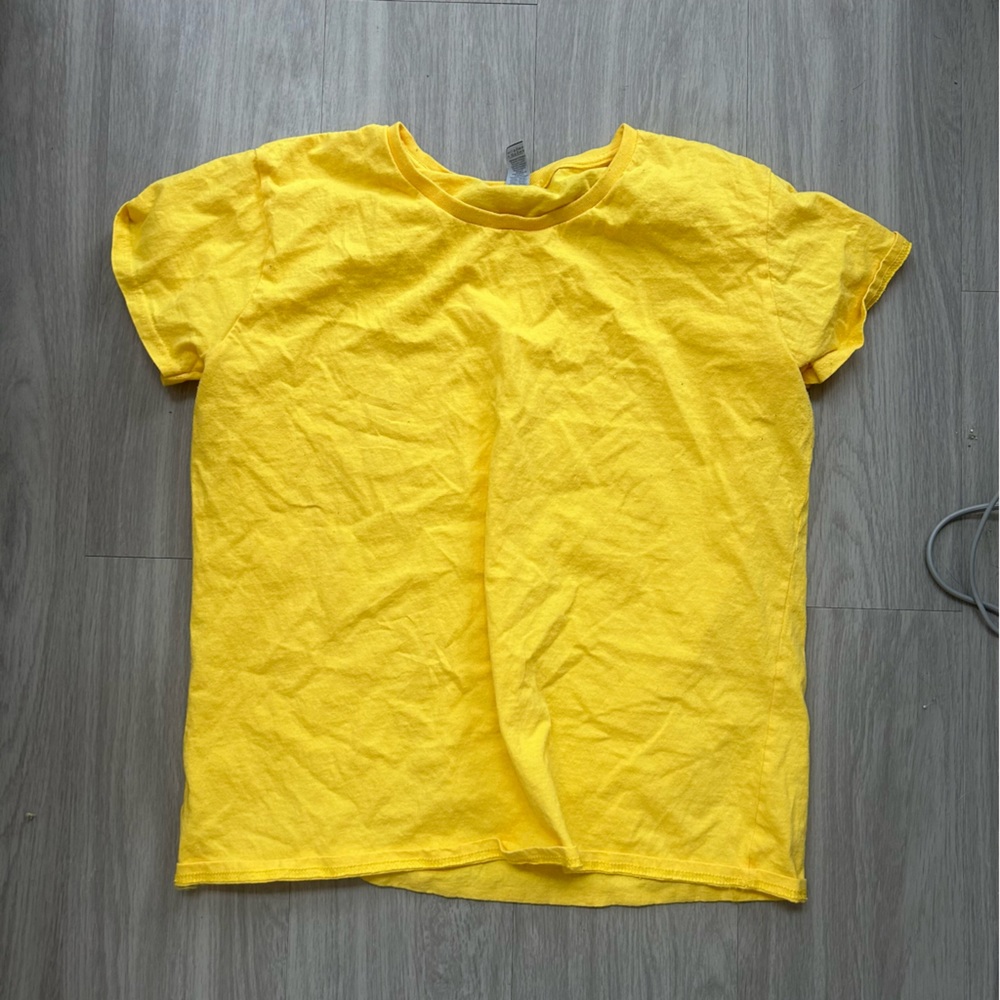 Yellow gilden cotton tee shirt